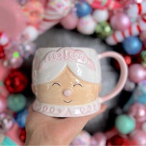 LAST FEW✨NEW🎄At Home 2024 Pink Christmas Mrs Claus Mug🩷